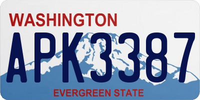 WA license plate APK3387
