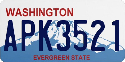 WA license plate APK3521