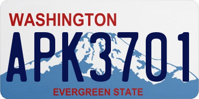 WA license plate APK3701