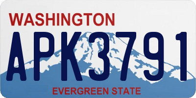 WA license plate APK3791