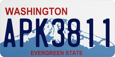 WA license plate APK3811