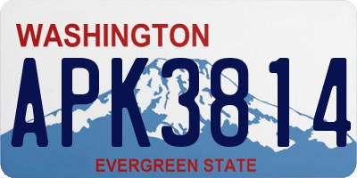 WA license plate APK3814