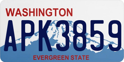 WA license plate APK3859