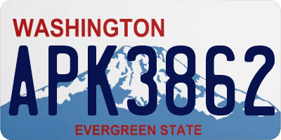 WA license plate APK3862