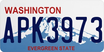 WA license plate APK3973
