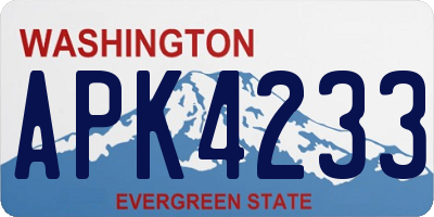 WA license plate APK4233