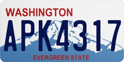 WA license plate APK4317