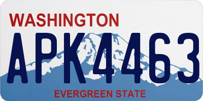 WA license plate APK4463