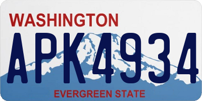 WA license plate APK4934