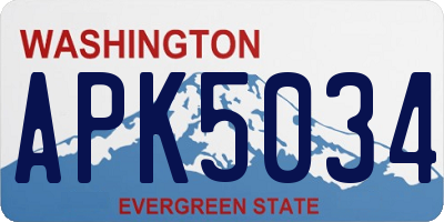 WA license plate APK5034