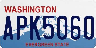 WA license plate APK5060
