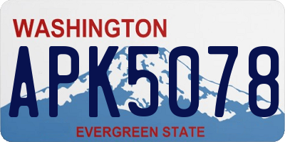 WA license plate APK5078