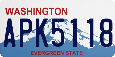 WA license plate APK5118