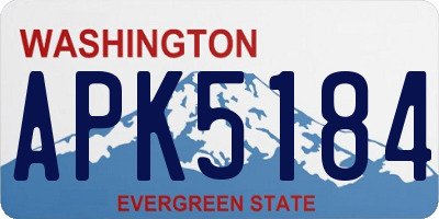 WA license plate APK5184