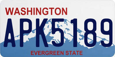 WA license plate APK5189