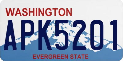 WA license plate APK5201