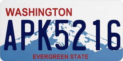 WA license plate APK5216