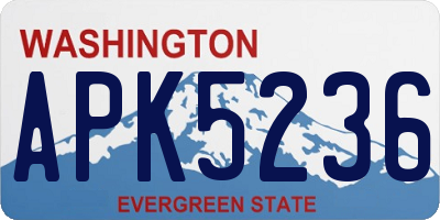 WA license plate APK5236