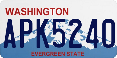 WA license plate APK5240