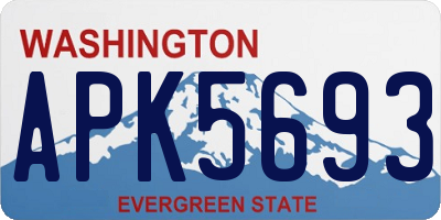 WA license plate APK5693
