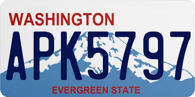 WA license plate APK5797