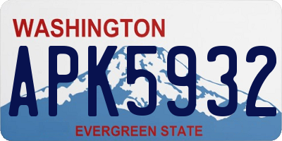 WA license plate APK5932