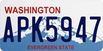 WA license plate APK5947