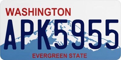 WA license plate APK5955