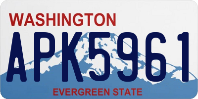 WA license plate APK5961