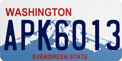 WA license plate APK6013