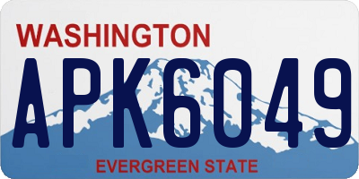 WA license plate APK6049