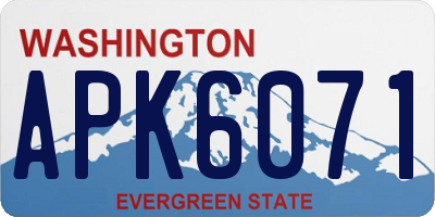 WA license plate APK6071