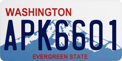 WA license plate APK6601