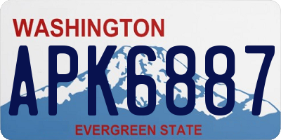 WA license plate APK6887