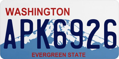 WA license plate APK6926