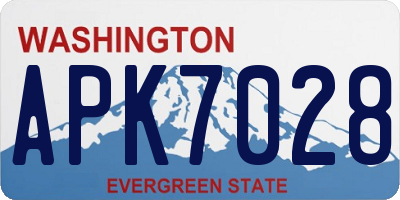 WA license plate APK7028