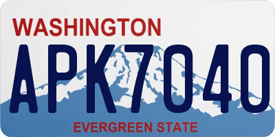 WA license plate APK7040