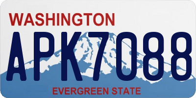 WA license plate APK7088