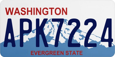 WA license plate APK7224
