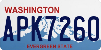 WA license plate APK7260