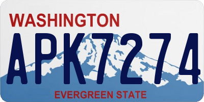 WA license plate APK7274