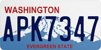 WA license plate APK7347