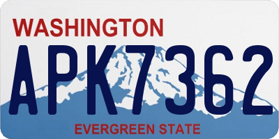 WA license plate APK7362