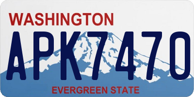 WA license plate APK7470
