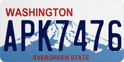 WA license plate APK7476