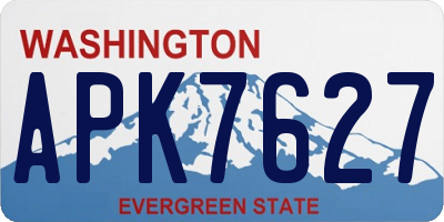 WA license plate APK7627