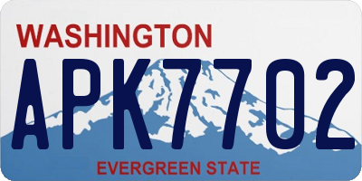 WA license plate APK7702
