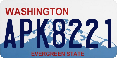 WA license plate APK8221
