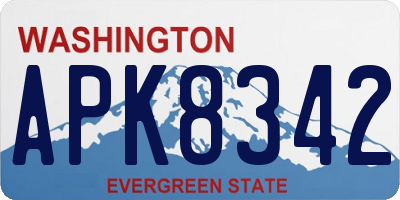 WA license plate APK8342