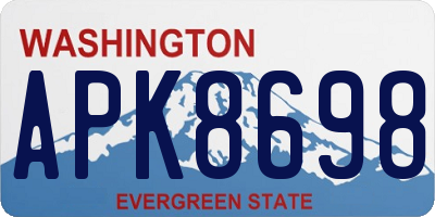 WA license plate APK8698